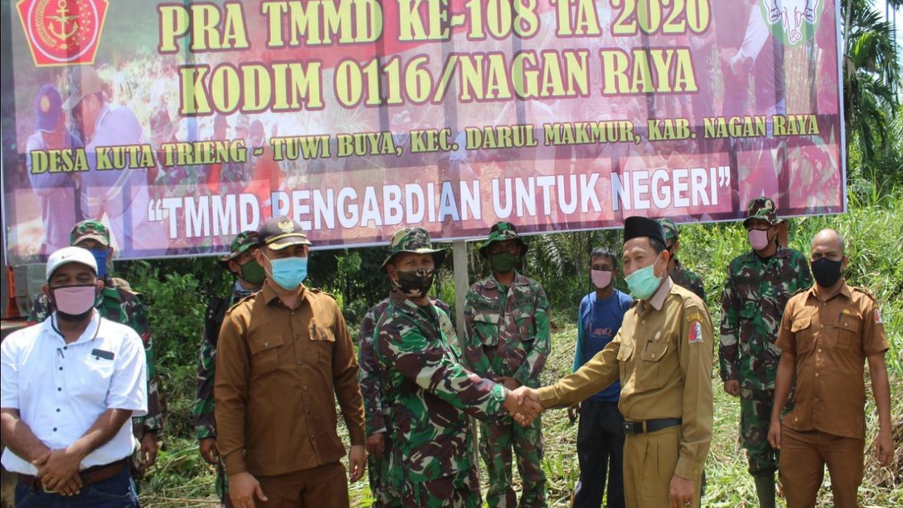 Jelang TMMD ke – 108 Kodim Nagan Raya Mulai Buka Akses Jalan
