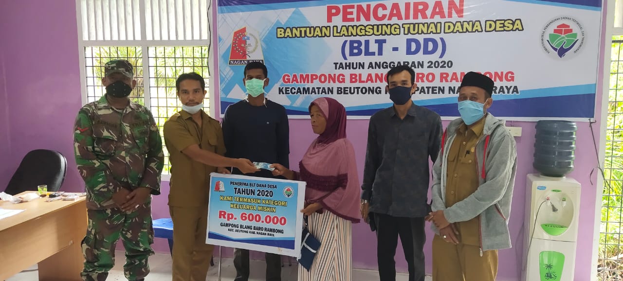 Desa Blang Baro Rambong Nagan Raya Salurkan BLT – DD Tahap Ke III