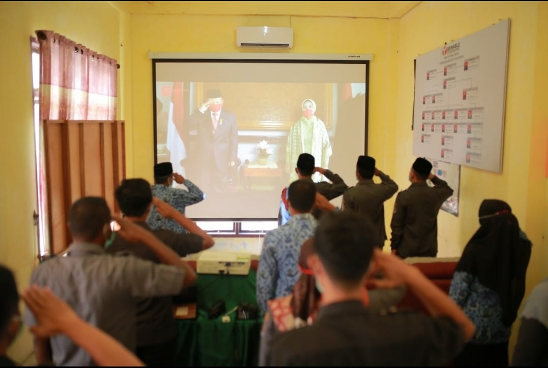 Panwaslih Nagan Raya Ikut Peringati Hut RI ke-75 Secara Online