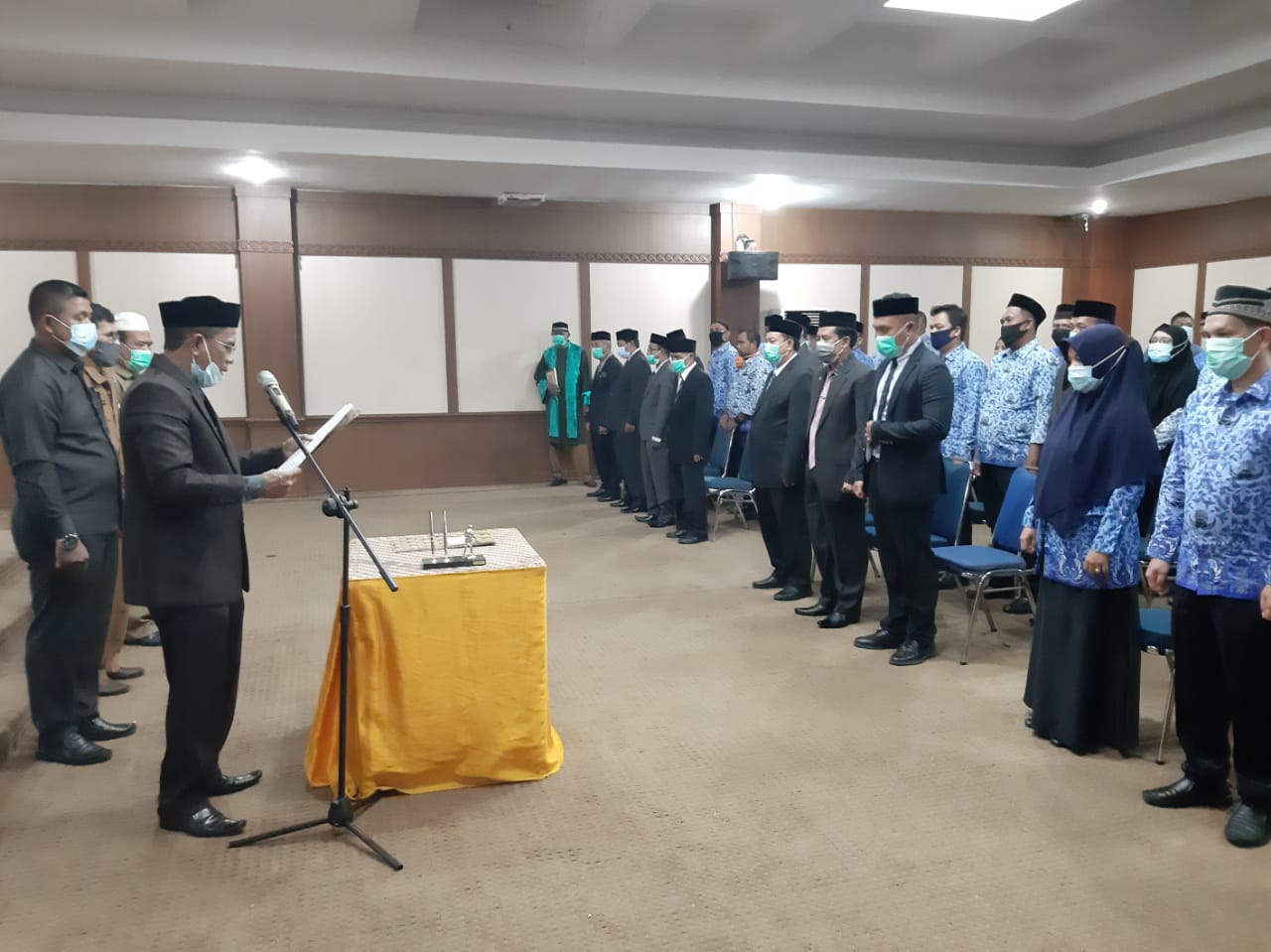 Perubahan SOTK, 63 Pejabat di Lingkup Pemkab Nagan Raya Dikukuhkan