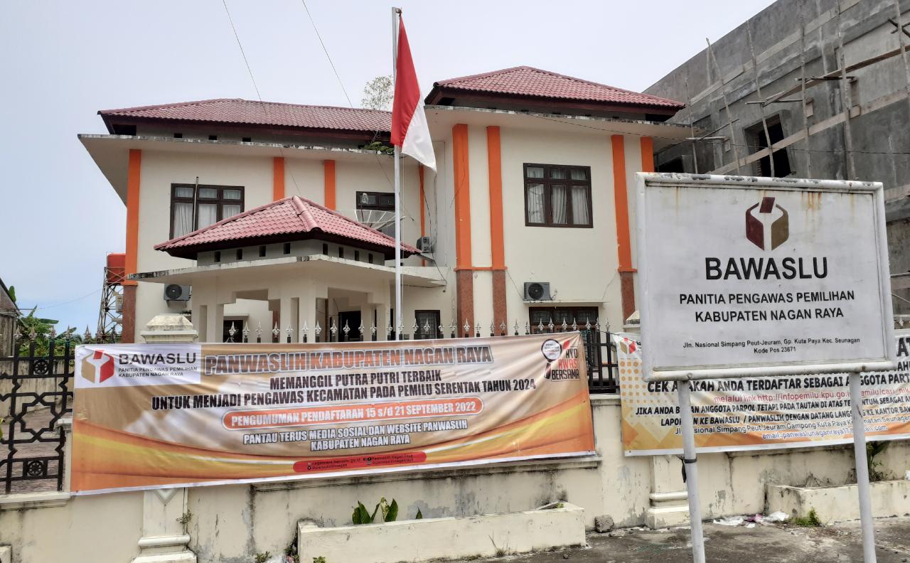 Bawaslu Nagan Raya Buka Pendaftaran Calon Panwaslucam, Berikut Syaratnya