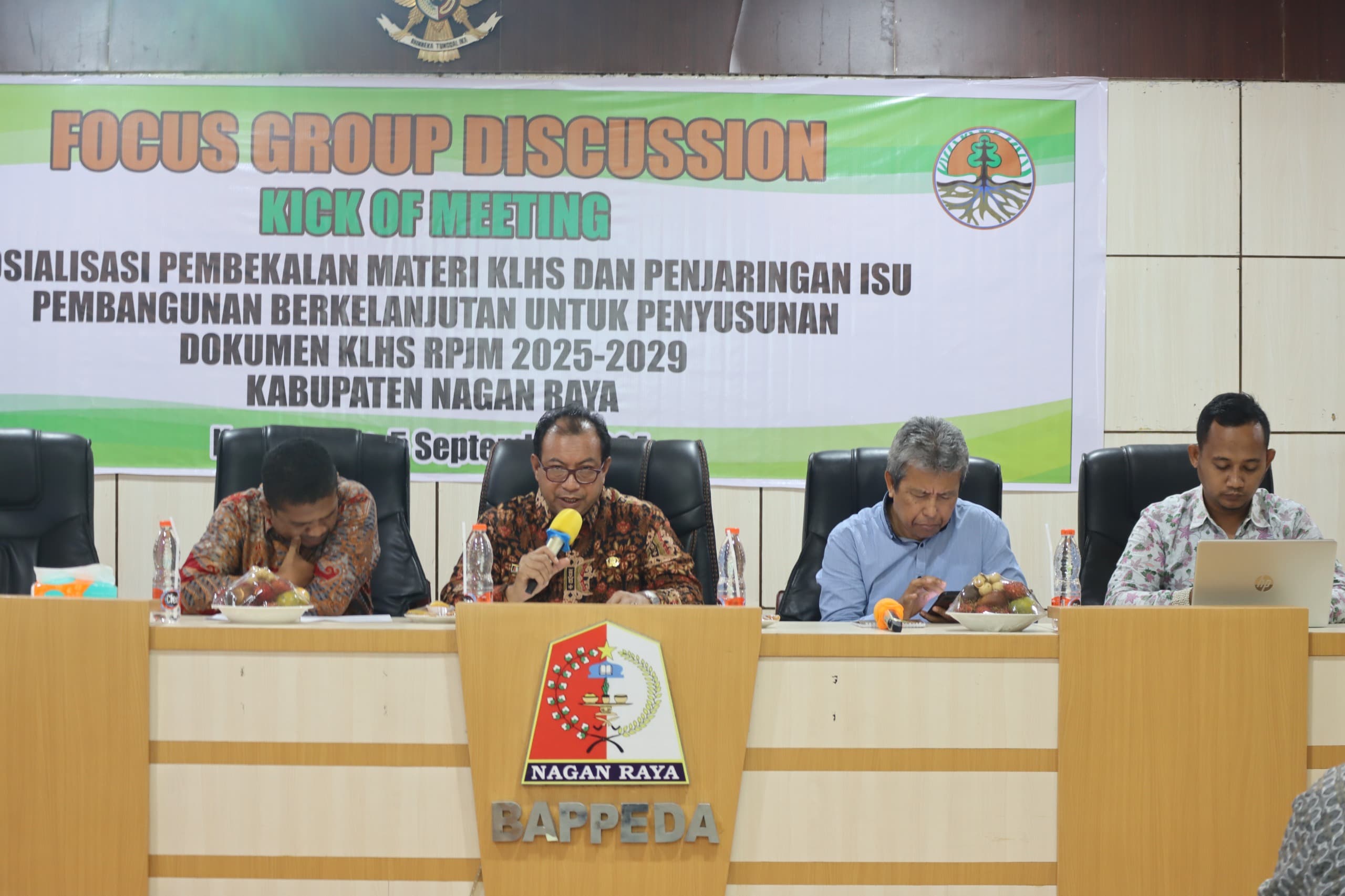 Pemkab Nagan Raya Gelar FGD Kick Off Meeting Sosialisasi Pembekalan Materi KLHS RPJM 2025-2029