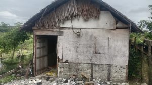 Rumah yang ditempati oleh pasangan istri di Desa Blang Baro Pulo Raga, Kecamatan Beutong, Kabupaten Nagan Raya