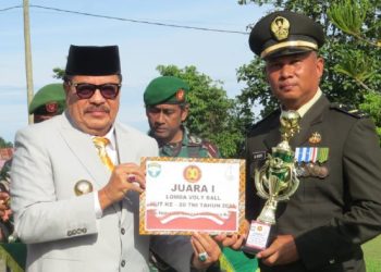 Bupati TRK Hadiri Upacara Peringatan HUT ke-80 TNI di Makodim 0116 Nagan Raya