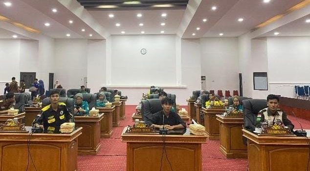 Sejumlah DPM Perguruan Tinggi di Aceh gelar Simulasi Sidang di DPRK Nagan Raya