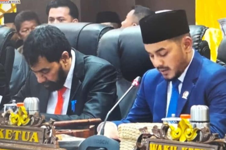 Mohd Rizki Ramadhan Pimpin Sidang Paripurna Pelantikan Bupati – Wakil Bupati Nagan Raya
