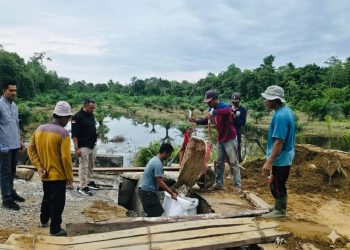 Penanganan Sementara Rampung, Jembatan Alue Siron Kembali Bisa Dilalui